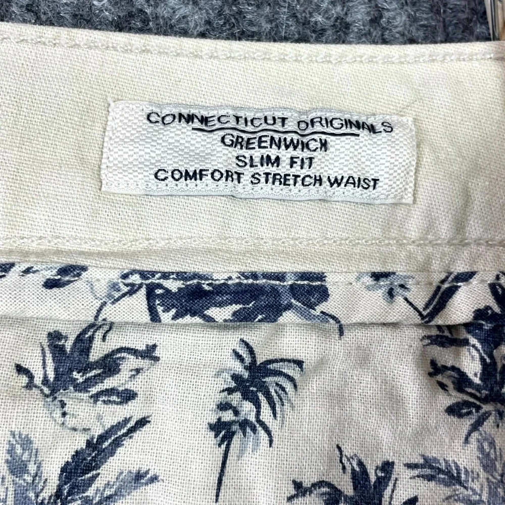 Tailor Vintage Chino Pants Men's 33x32 Beige Comfort Stretch Slim Fit Streetwear